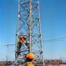 Construction site of a mobile network tower